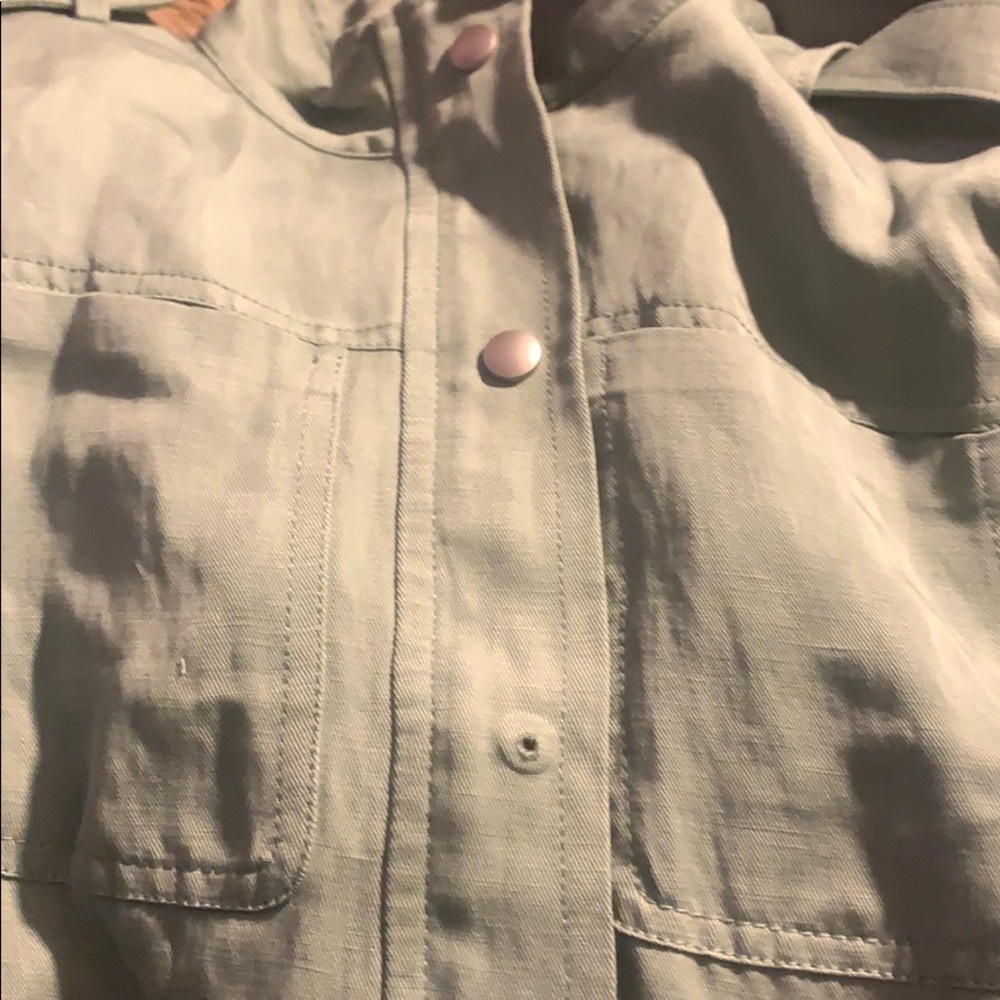 NEW Defect $249 Paige Ryland Chambray Utility xs - Picture 6 of 8